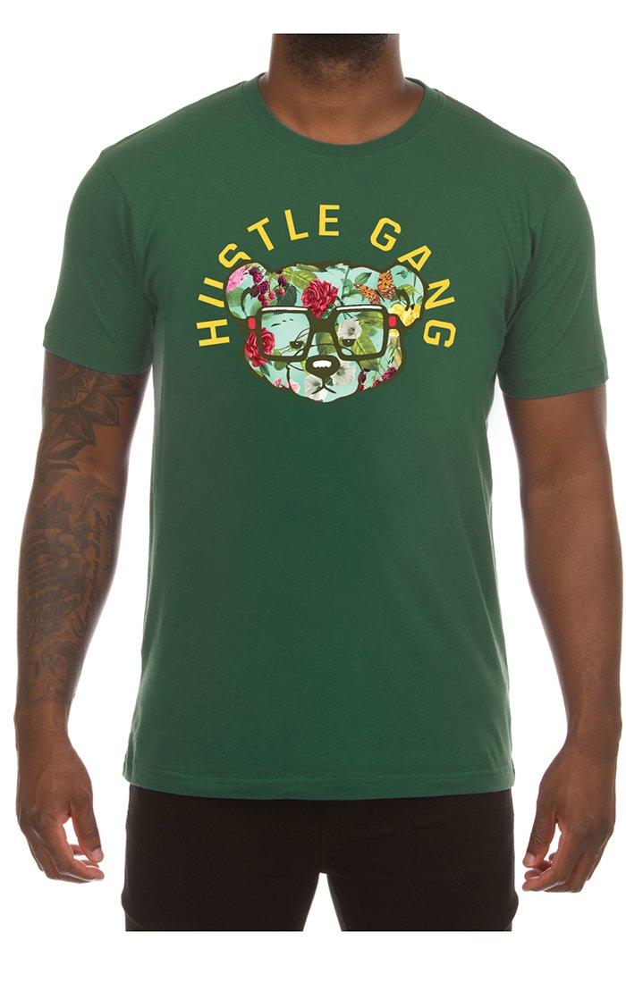 Hustle Gang Men's Pocket Posy Knit Short Sleeve T-Shirt - Green - GREEN